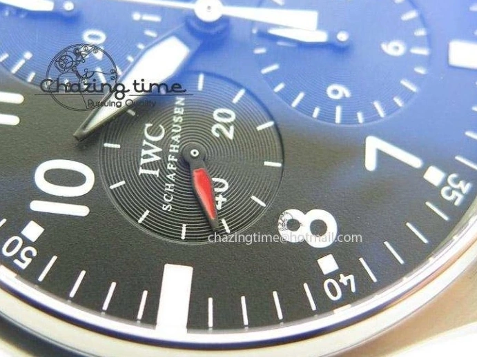 MIROTIME 0122 Minimalist Pilot Chrono 3777 43mm ZF 1:1 Best Edition Black Dial On SS Bracelet A 7364